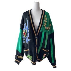 Vintage ‘90s No! Jeans V-Neck Heavyweight Unisex Cardigan Sweater